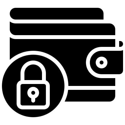 Wallet purse cash pay icon