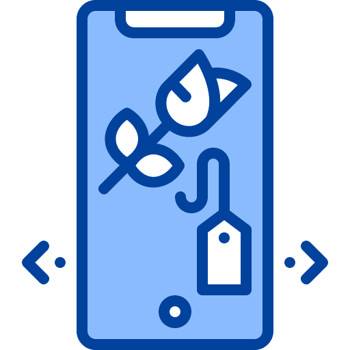 Flower mobile phone technology flower icon