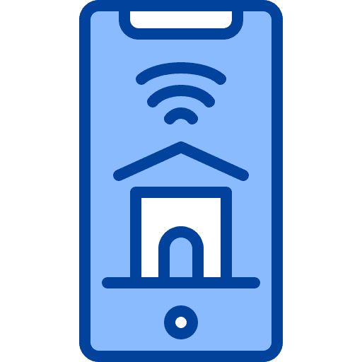 Home network communications mobile phone touch screen icon