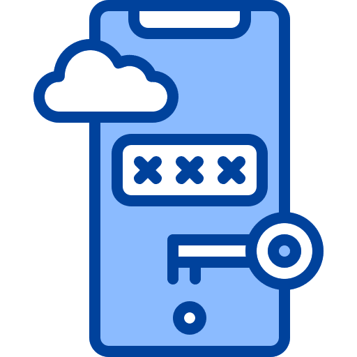 Password touch screen technology password icon