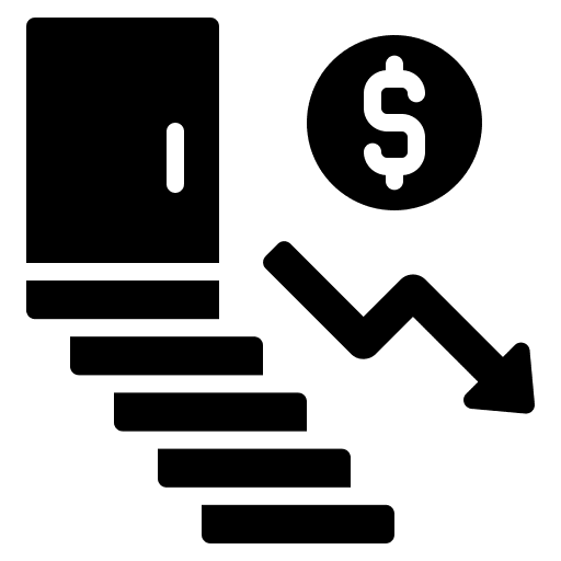 Stair fired decrease career icon