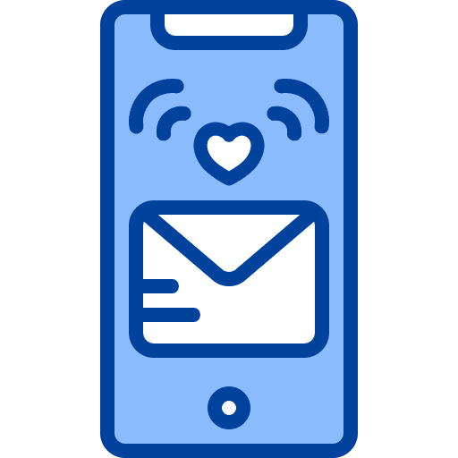 Letter touch screen mobile phone communications icon