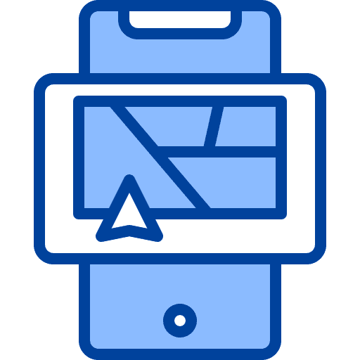 Map smartphone mobile phone communications icon