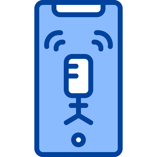 Microphone smartphone touch screen technology icon