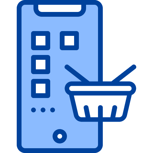 Online shopping smartphone technology communications icon
