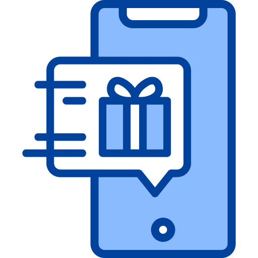 Present touch screen smartphone present icon