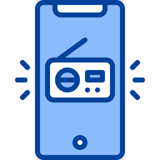 Radio mobile phone radio communications icon