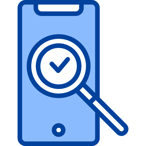 Search mobile phone touch screen communications icon