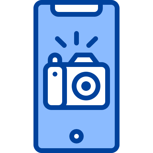 Camera mobile phone technology touch screen icon