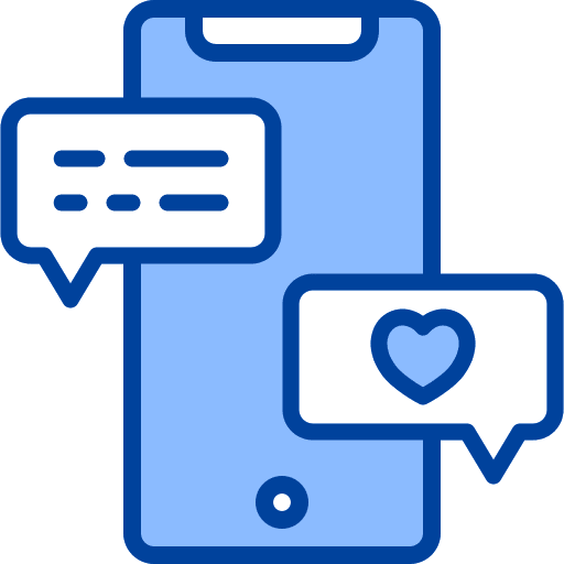 Chat chat mobile phone touch screen icon