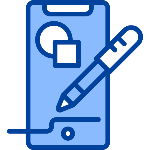 Drawing mobile phone drawing smartphone icon