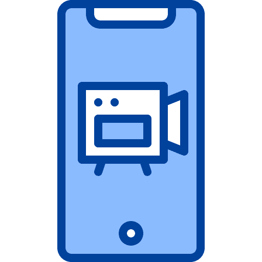Video touch screen mobile phone technology icon
