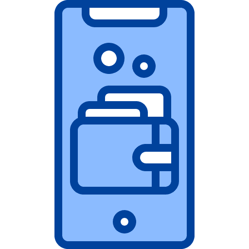 Wallet wallet touch screen mobile phone icon