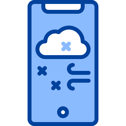 Weather communications smartphone touch screen icon