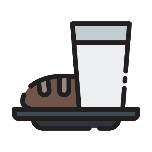 Breakfast toast morning groceries icon