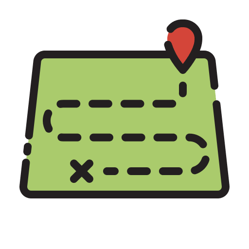 Route service hotel maps and location icon