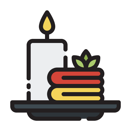 Spa lotus aromatherapy towel icon