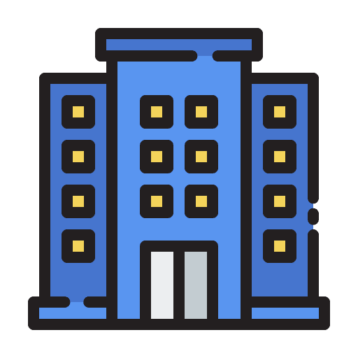 Hotel resort build home icon Hotel resort build home icon