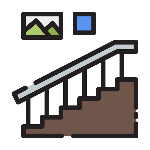 Stairs stairs furniture and household staircase icon Stairs stairs furniture and household staircase icon