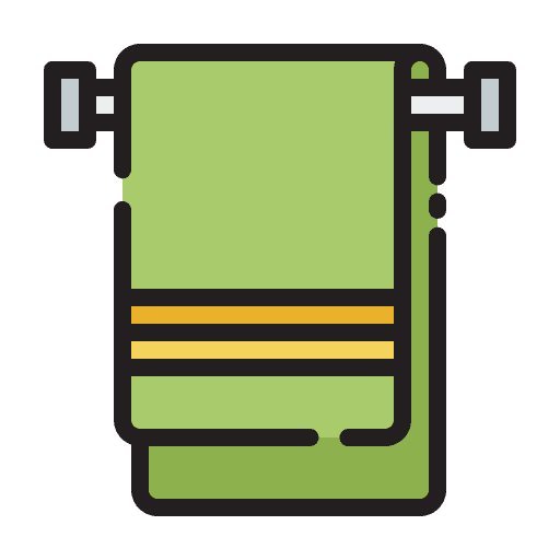 Towel furniture and household guest hotel service icon Towel furniture and household guest hotel service icon