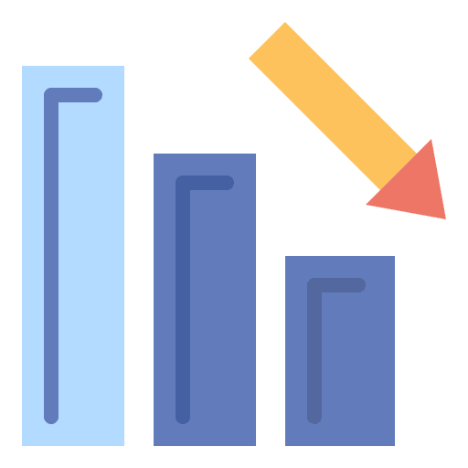 Bar graph data analytics sales bar graph icon