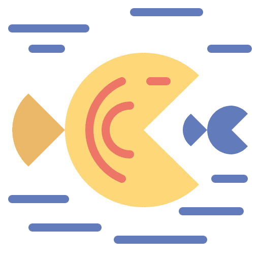Big fish animals capitalism corruption icon