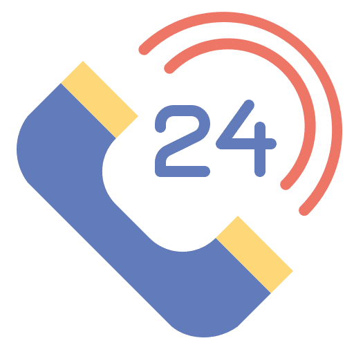 Call center 24 hours conversation phone call icon