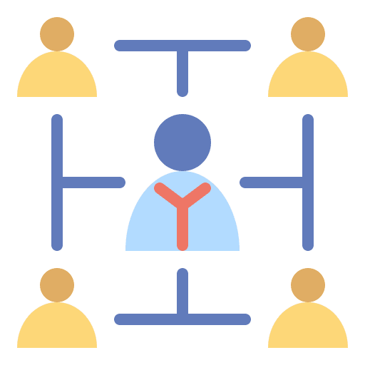 Meeting mediation network teamwork icon