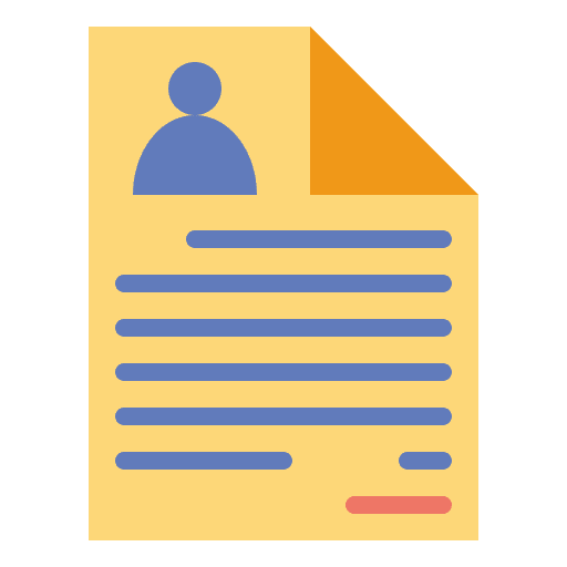 Portfolio profile resume job icon