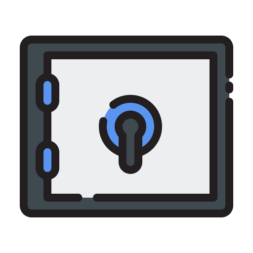 Safe box hotel service room guest icon Safe box hotel service room guest icon