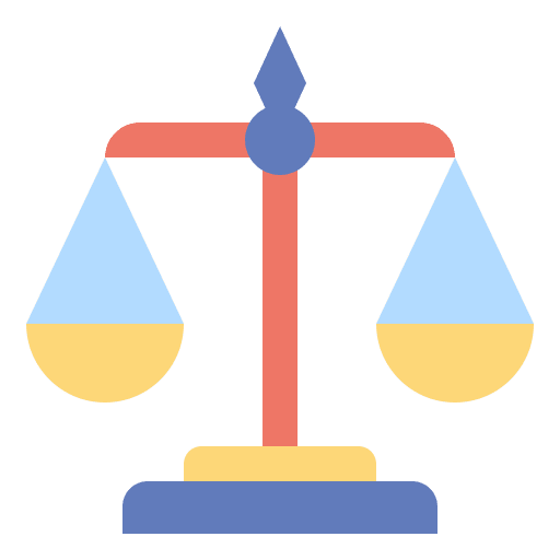 Scale of justice legal security judicial icon