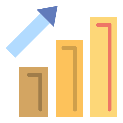 Bar graph bar graph graph graphic icon