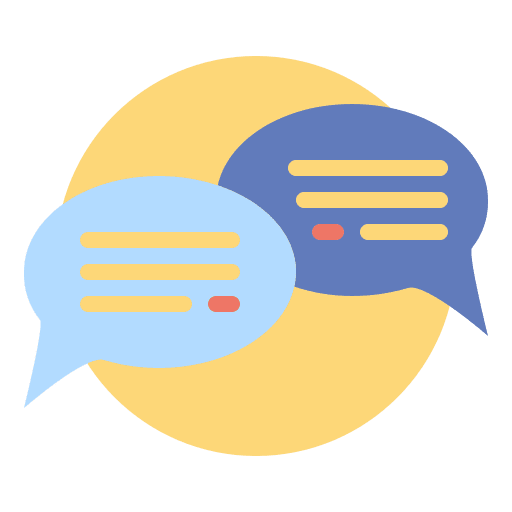 Chat speech bubbles communications comments icon