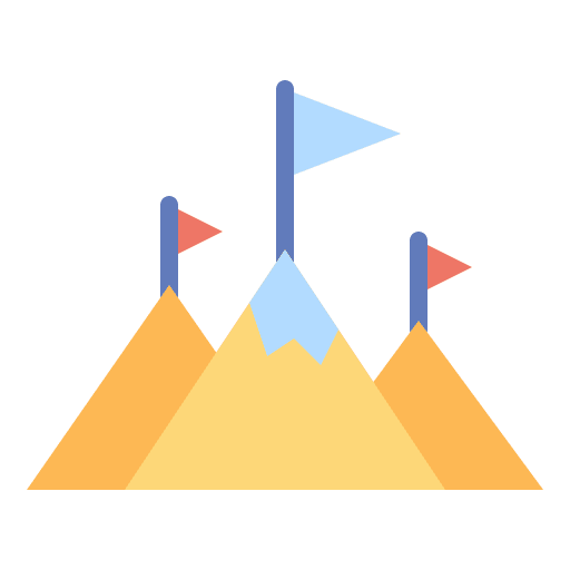 Goal flag growth career objective icon