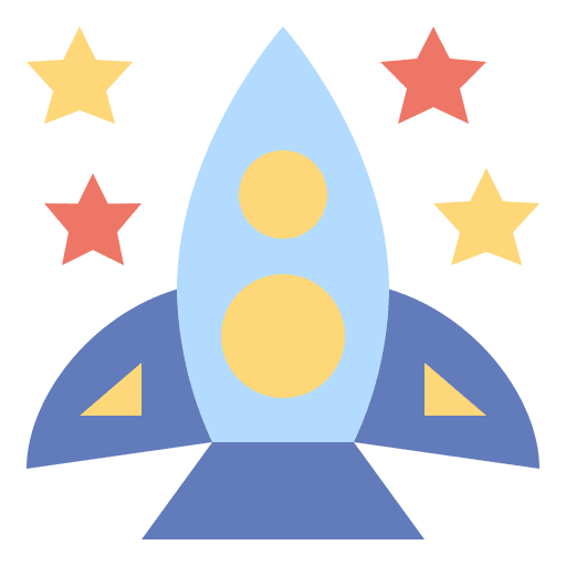 Rocket launch business startup transportation icon