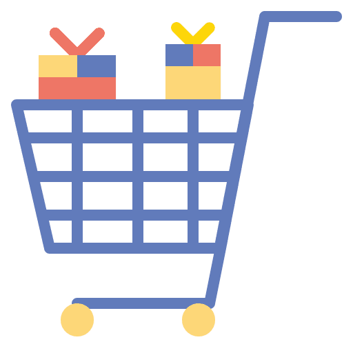 Shopping cart supermarket shopping center online shop icon