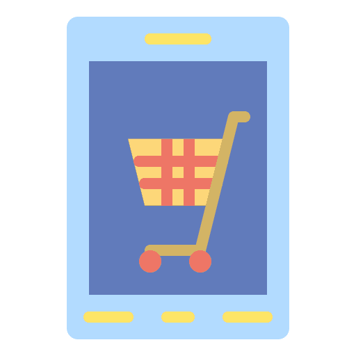 Shopping online shopping store supermarket commerce and shopping icon
