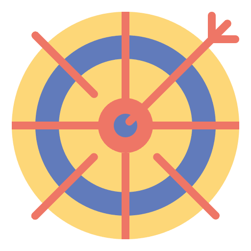 Target marketing purpose arrow icon