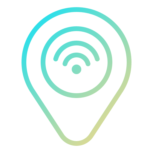 Gps maps and location location pin wifi icon