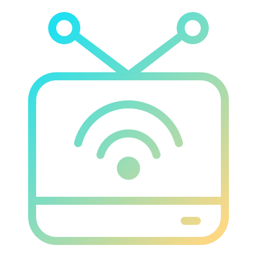 Television tv screen wifi technology icon