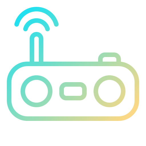 Radio antenna communications electronics transistor icon Radio antenna communications electronics transistor icon