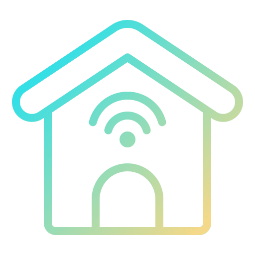 Smart house smart home real estate technology icon Smart house smart home real estate technology icon