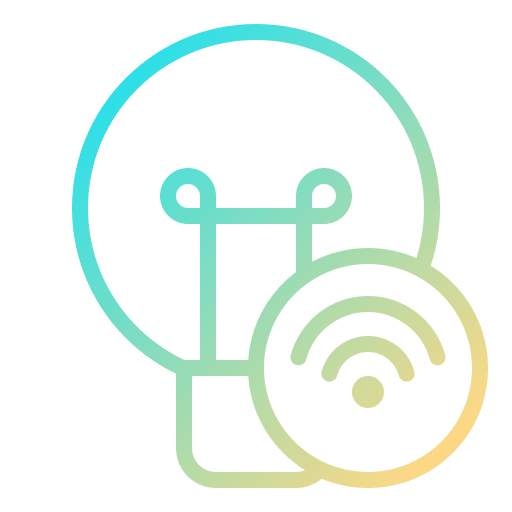 Smart lighting internet of things smart light wifi signal icon Smart lighting internet of things smart light wifi signal icon
