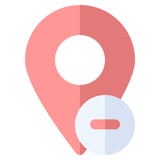 Minus map marker location icon Minus map marker location icon