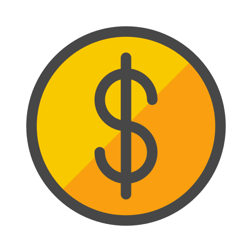 Coin fund shopping cash icon Coin fund shopping cash icon