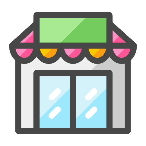 Shop trade shopping business icon