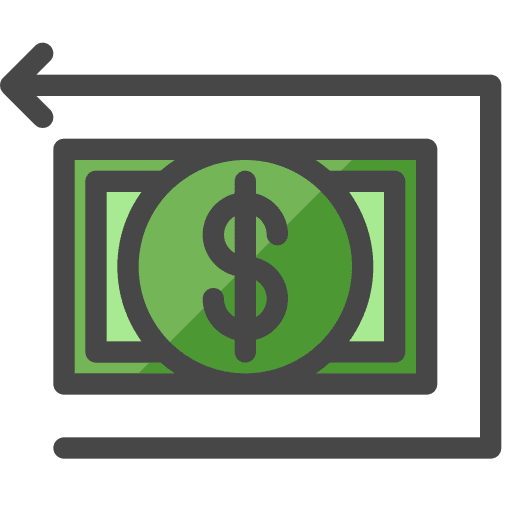 Money compensation shop market icon Money compensation shop market icon