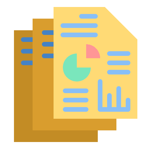 Analysis report statistics business and finance icon