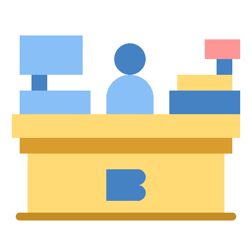 Cashier bank commerce business icon