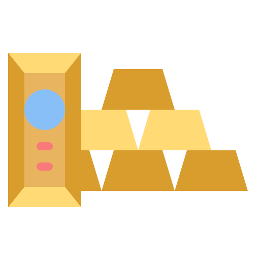 Gold ingot invesment bank gold ingot icon